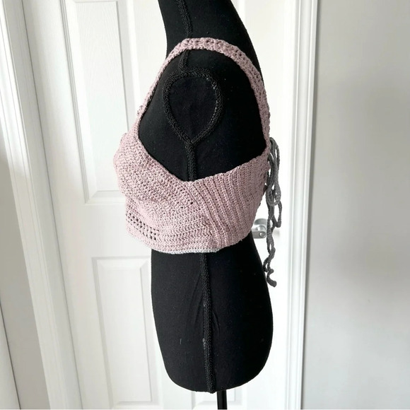 Handmade V Neck Crochet  Bralette Cami One Size - Picture 2 of 13